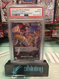 2024 ONE PIECE PROMOS PSA MAGAZINE EXCLUSIVE #060 MONKEY D. LUFFY PSA 10 - Image 1