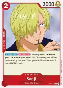 One Piece Sanji (OP01-013/284) OP01 Romance Dawn LP FOIL - Image 1