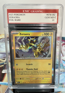 ZERAORA #078/182 RARE FOIL Pokemon 2025 Card GRADED 10 MINT TCG CCG - Image 1