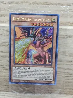 Sealed Harpie's Pet Dragon Fearsome Fire Blast Secret Rare Yugioh Card TCG (6) - Image 1
