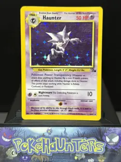 Pokemon Card Haunter 6/62 Fossil Set Rare Holo WOTC Light Play - Image 1