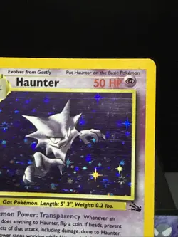 Pokemon Card Haunter 6/62 Fossil Set Rare Holo WOTC Light Play - Image 2