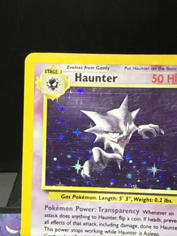 Pokemon Card Haunter 6/62 Fossil Set Rare Holo WOTC Light Play - Image 3