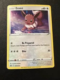 Eevee SWSH127 SWSH: Sword & Shield Promo Cards Holo * Galaxy Swirl * NM/M - Image 1