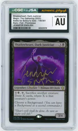 MTG Prerelease Cards CGC AU Shadowheart, Dark Justiciar - Jennifer English Auto - Image 1