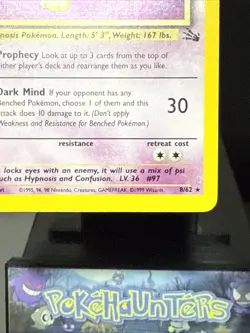 Pokemon Card Hypno 8/62 Fossil Set Holo Rare 1st Edition Light Play - Image 4