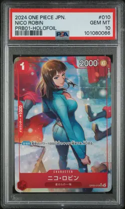 PSA 10 One Piece TCG 2024 Japanese OP05-010 Nico Robin PRB01-Holofoil Card - Image 1