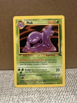 Pokemon - Muk - Non Holo - 28/62 - Fossil - Rare Card - Image 1