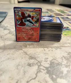2012 Pokemon Cards. 32 Higher Valued Cards, Bulk Common Cards, Pokemon Card Tin. - Image 2