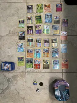 2012 Pokemon Cards. 32 Higher Valued Cards, Bulk Common Cards, Pokemon Card Tin. - Image 3