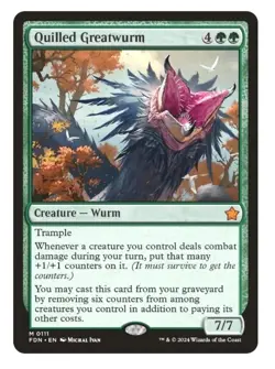 1x MTG Quilled Greatwurm - Foundations Mythic! NM Mint - Image 1