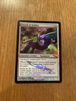 Magic the Gathering MTG Sword of Kaldra Artifact Mirrodin Promo Foil - Image 1