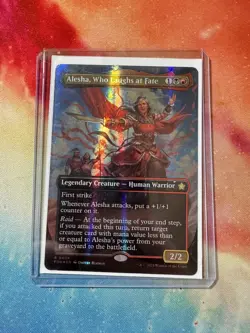 Alesha, Who Laughs at Fate (Borderless) (Mana Foil) Foundations Foil - Image 1