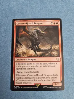 Cavern-Hoard Dragon 0031 Non Foil Rare LOTR Commander MTG Near Mint - Image 1