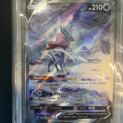 Pokemon TCG Holo Ultra Rare Full Art PSA 9 MINT Suicune V GG38 Crown Zenith 2023 - Image 2