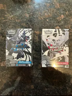 New Factory Sealed Pokemon Black Bolt & White Flare Booster Bundle - Image 1