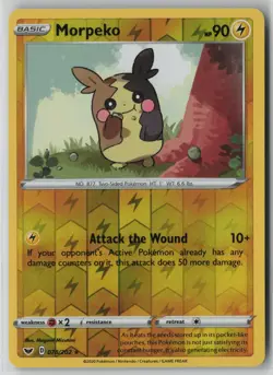 Morpeko 078/202 Pokemon TCG Sword & Shield Reverse Holo Card (Near Mint) NM 1 - Image 1