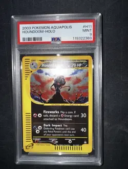 Pokemon Houndoom H11/H32 Aquapolis Holo ENG PSA 9 - No Charizard Crystal - Image 1