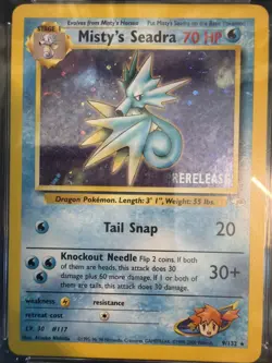 2000 POKEMON GYM HEROES HOLO-PRERELEASE #9 MISTY'S SEADRA CGC 8.5 - Image 2