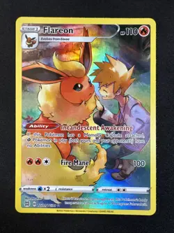 Flareon TG01/TG30 Swsh09: Brilliant Stars Trainer Gallery Holo Pokemon - Image 1