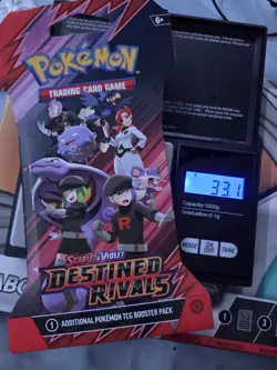 Pokemon Destined Rivals, 33.1gs!!(HEAVY!)HEAVIEST,Factory Sealed Sleeved Booster - Image 1