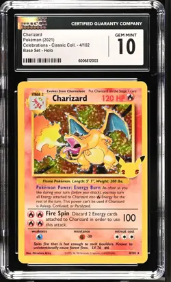 CGC 10 - Charizard 4/102 - Pokemon Celebrations 25 - 2021 - Image 1