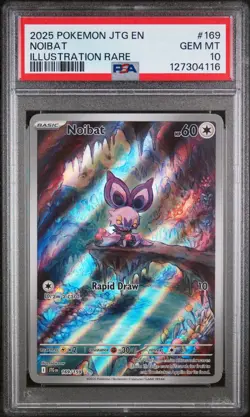 PSA 10 GEM Mint Noibat 169/159 Illustration Rare Full Art - Pokemon JTG SV09 - Image 1
