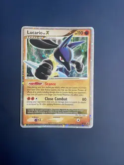 Pokemon TCG Lucario LV.X Diamond & Pearl Black Star Promo DP12 Holo Promo LP - Image 1