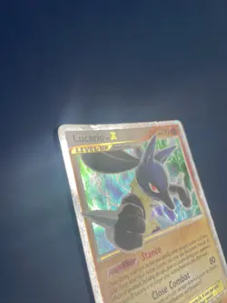 Pokemon TCG Lucario LV.X Diamond & Pearl Black Star Promo DP12 Holo Promo LP - Image 3