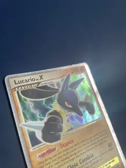 Pokemon TCG Lucario LV.X Diamond & Pearl Black Star Promo DP12 Holo Promo LP - Image 4