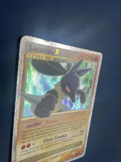 Pokemon TCG Lucario LV.X Diamond & Pearl Black Star Promo DP12 Holo Promo LP - Image 5