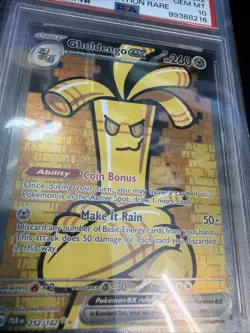 2023 Pokemon Paradox Rift Gholdengo ex Special Illustration Rare 252/182 PSA 10 - Image 3
