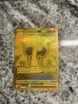Pokemon TCG Phantasmal Flames Mega Charizard X Ex Gold Mega Hyper Rare 130/094 - Image 1