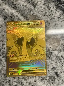 Pokemon TCG Phantasmal Flames Mega Charizard X Ex Gold Mega Hyper Rare 130/094 - Image 2