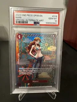 2023 ONE PIECE OP05 AWAKENING OF THE NEW ERA NAMI SP ALT ART PSA 10 💎🔥 - Image 1