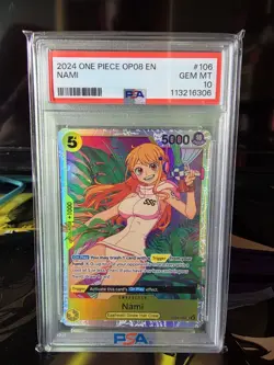 One Piece 2024 en Nami Alternative Art PSA 10 OP08-106 - Image 1