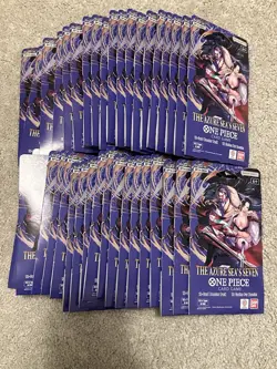 One Piece Op-14 Sleeved Booster Pack The Azure Sea’s Seven **LOT OF 40 PACKS** - Image 1