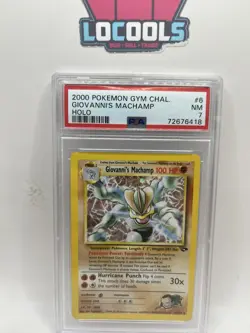 Pokemon Gym Challenge Giovanni's Machamp Holo Card 6/132 PSA 7 Near Mint - Image 1