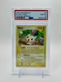 Plusle Holo 08/97 2004 Pokemon Card EX Dragon PSA 8 NM MINT - Image 1