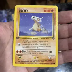 Pokemon TCG Cubone Jungle Card 50/64 Regular Common 1st Edition - Image 1
