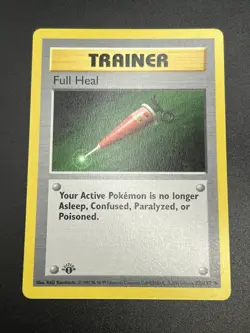 FULL HEAL Pokemon Card - WOTC - 1st Edition - Base Set - Shadowless - 82/102 NM - Image 2