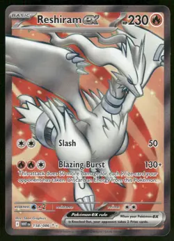 Pokemon Cards Reshiram ex 158/086 White Flare Ultra Rare NM - Image 1