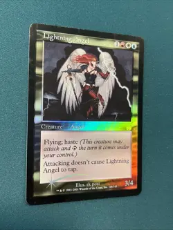 MTG FOIL Lightning Angel Apocalypse LP Light Play - Image 2