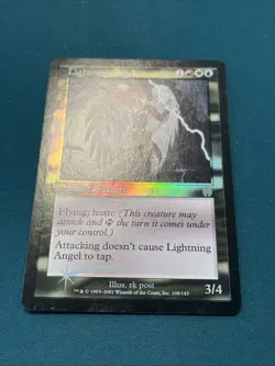 MTG FOIL Lightning Angel Apocalypse LP Light Play - Image 4