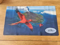 mtg Magic Birds Of Paradise Mark Poole Playmat signed Gencon 2018 free shipping - Image 1