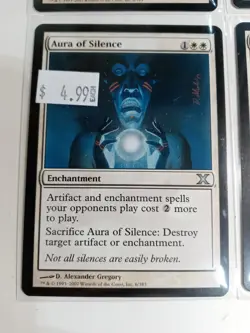 AURA OF SILENCE X 4 MAGIC THE GATHERING 10th EDITION SLIGHTLY PLAYED MTG-mtg02 - Image 3