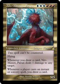 Foil Niv-Mizzet, Parun (Retro Frame) R Ravnica Remastered 376 LP - Image 1