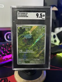 Pokemon Bulbasaur 166/165 Scarlet & Violet 151 Illustration Rare Holo SGC 9.5 - Image 1