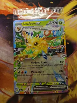 Pokemon TCG Leafeon ex 006/131 Prismatic Evolutions Stamped Promo SEALED - Image 1