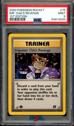 Pokemon Imposter Oak's Revenge 76/82 1st Edition Team Rocket PSA 9 - Image 1